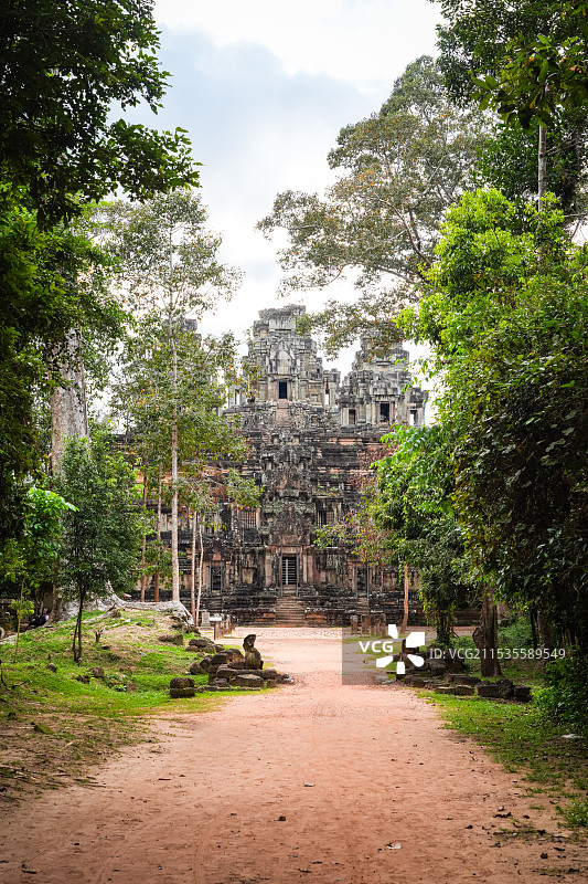 世界文化遗产柬埔寨茶胶寺遗址风光图片素材