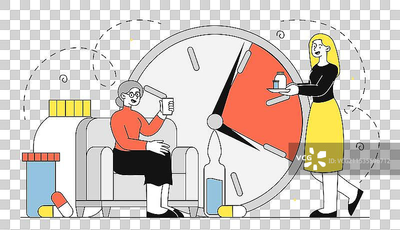 年轻女孩携带的即时缓解症状图片素材