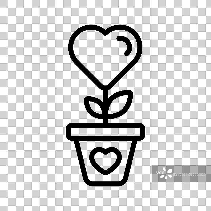 心形植物图片素材