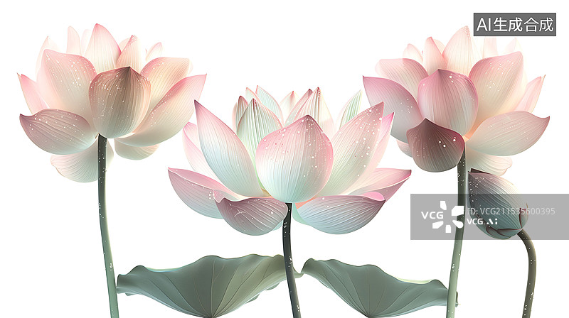 【AI数字艺术】荷花，清爽自然，传统二十四节气 横版图片素材