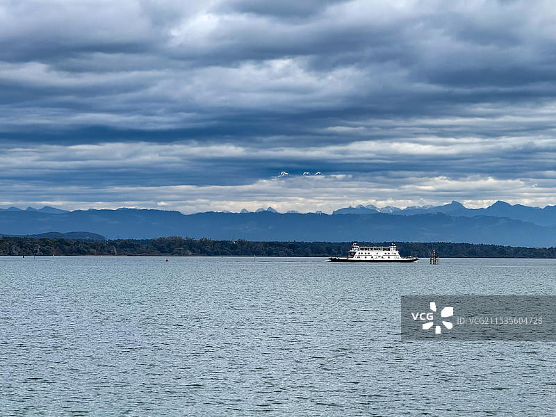 宁静的腓特烈港博登湖图片素材