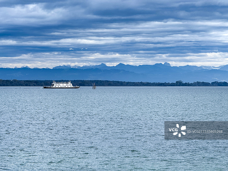 宁静的腓特烈港博登湖图片素材