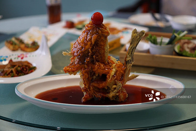 山东糖醋鲤鱼图片素材