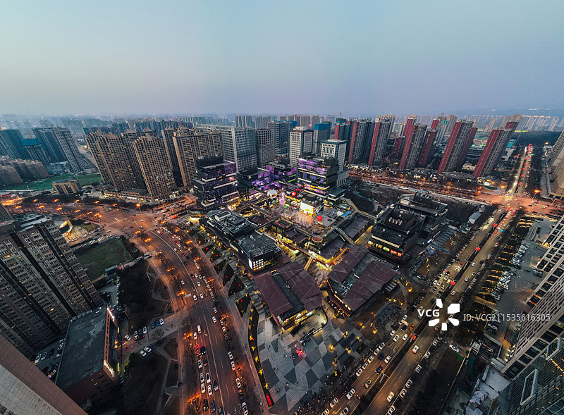 西安曲江创意谷航拍图片素材