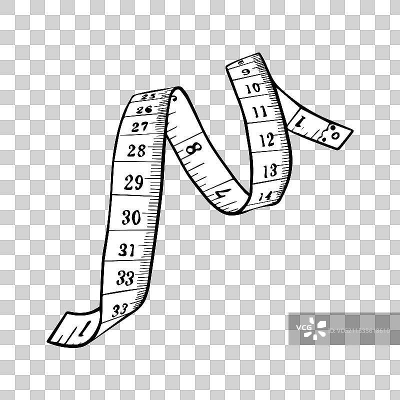 建筑测量工具图标，卷尺图片素材