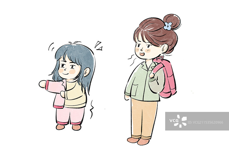送孩子上学图片素材