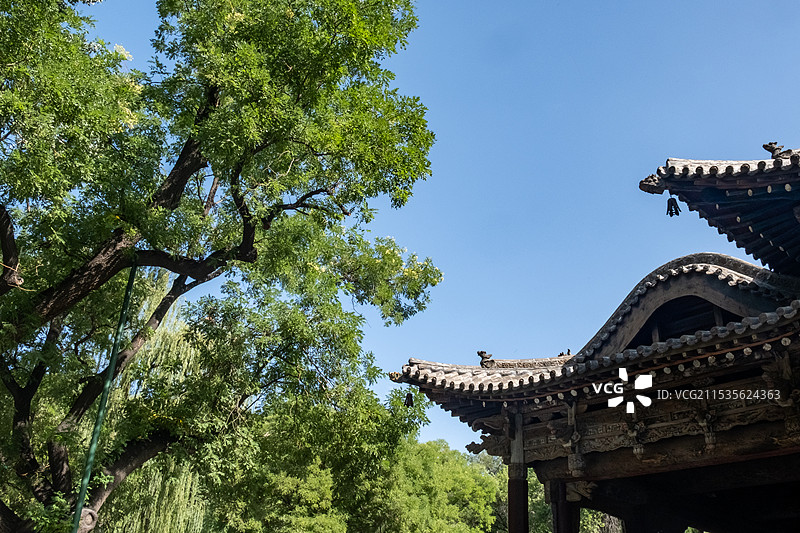 山西太原晋祠水镜台图片素材