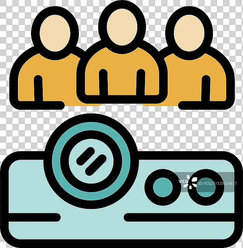 商务人士观看视频投影仪图片素材