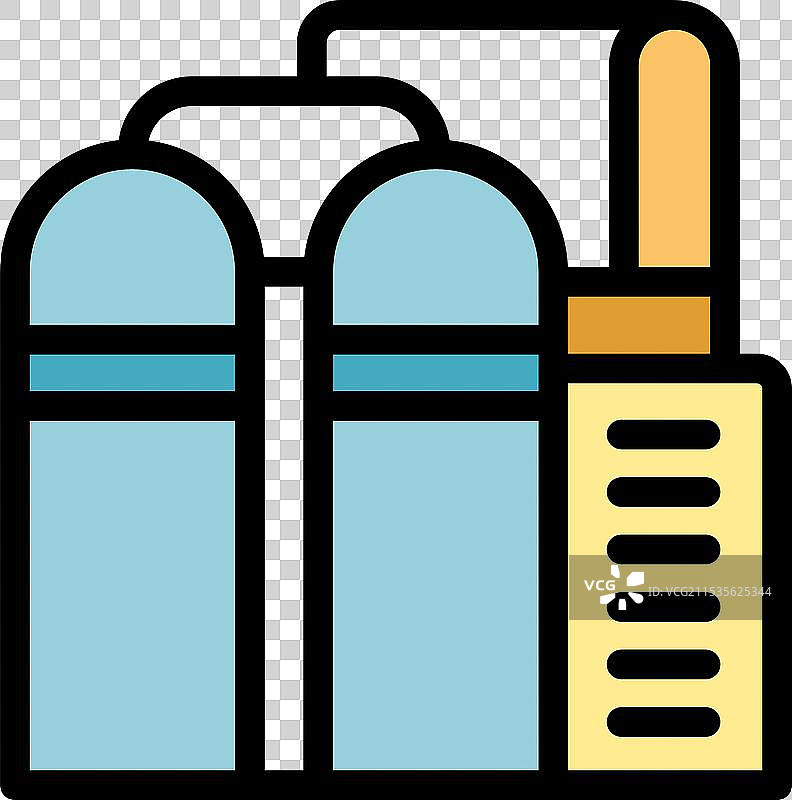 带有储罐和控制系统的工业建筑图片素材