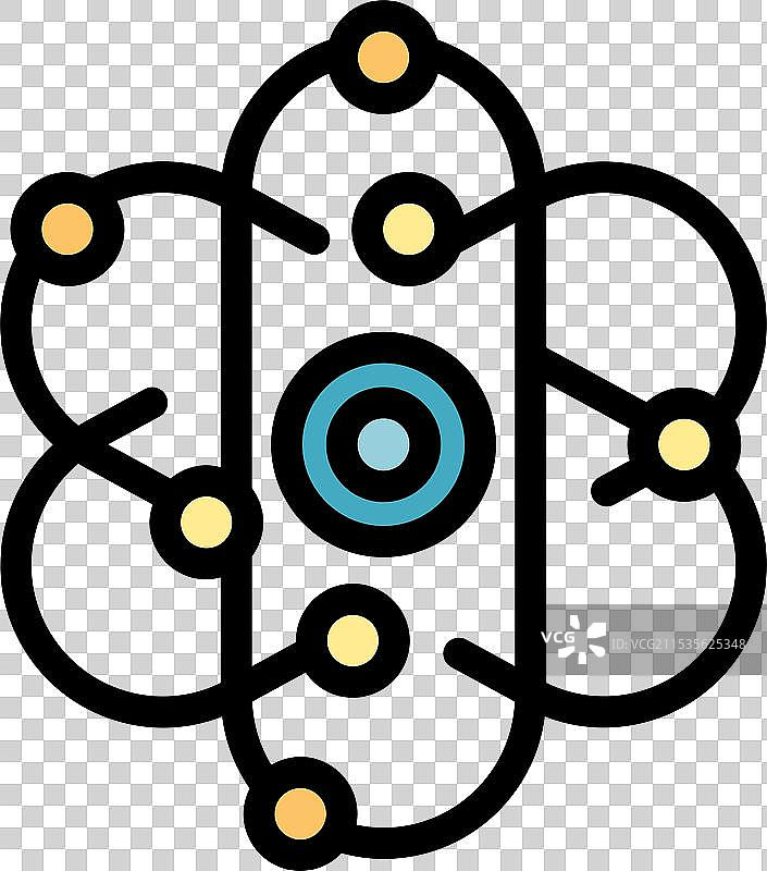 代表物理和化学的原子图标图片素材