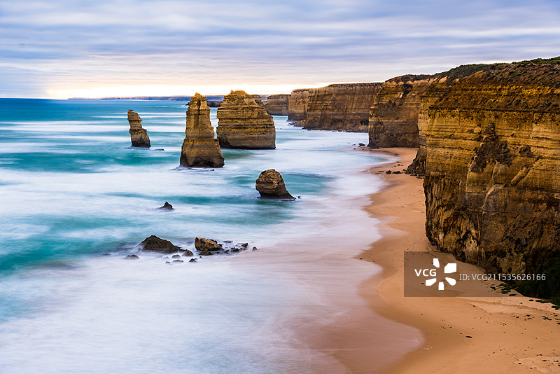 澳大利亚旅游景点十二门徒岩图片素材