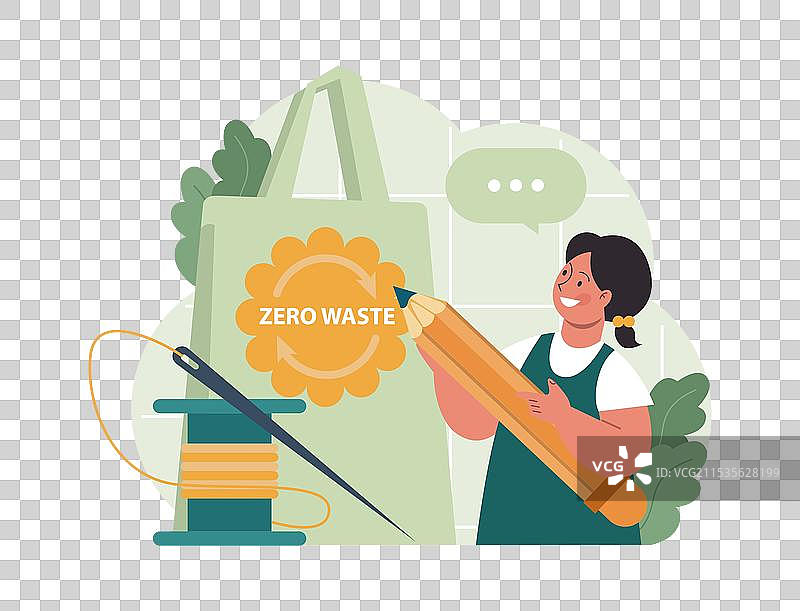 具有环保意识的消费角色图片素材