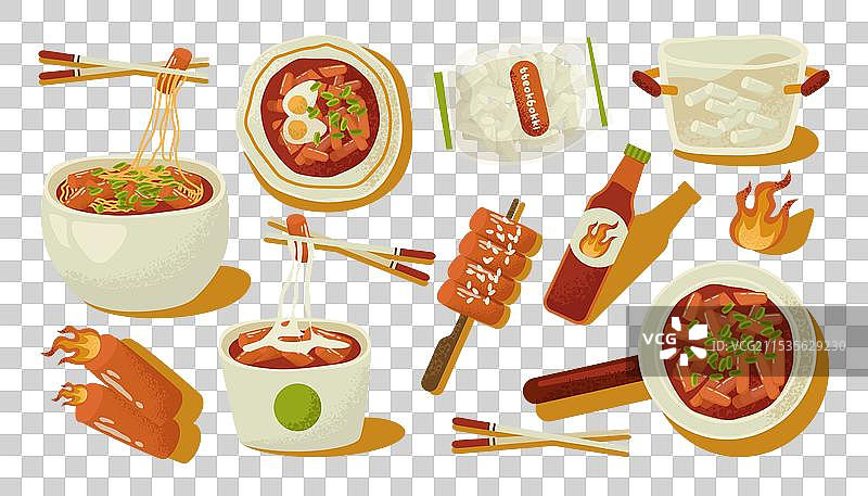 韩国传统街头小吃：炒年糕图片素材