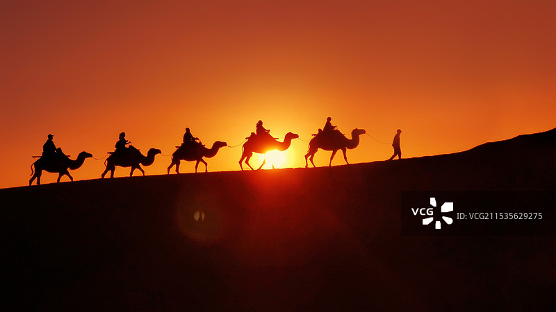 大漠驼铃图片素材