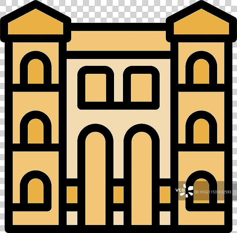 古老建筑的拱门和窗户图片素材