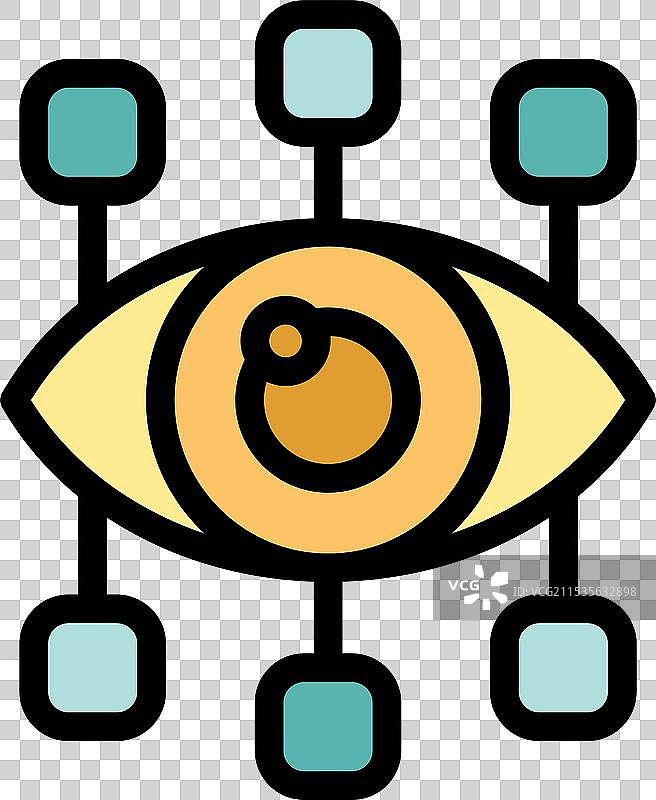 人眼从多个来源收集数据图片素材