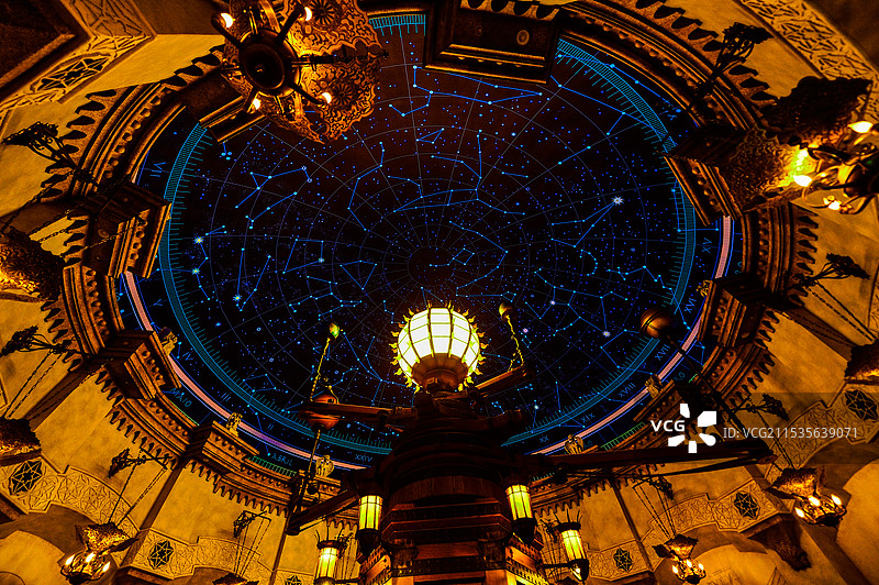 模拟宇宙环境的房顶图片素材