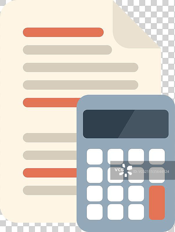 计算器计算税表费用和预算图片素材