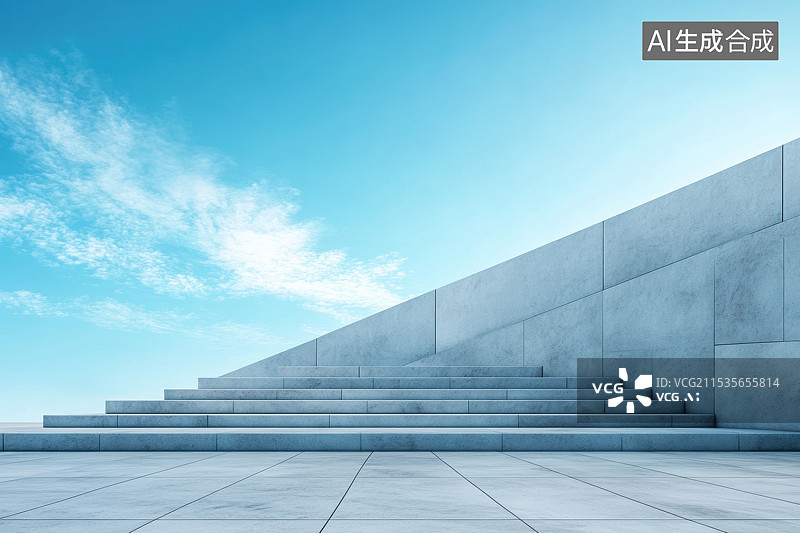 【AI数字艺术】现代建筑广场地面-汽车广告背景图图片素材