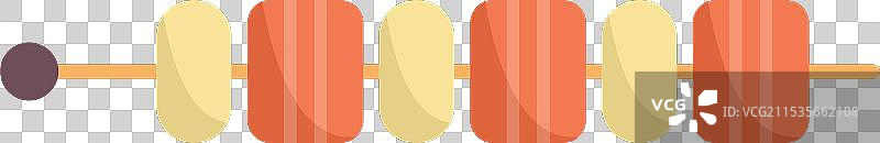 烤鱼饼串，配鱼浆和图片素材