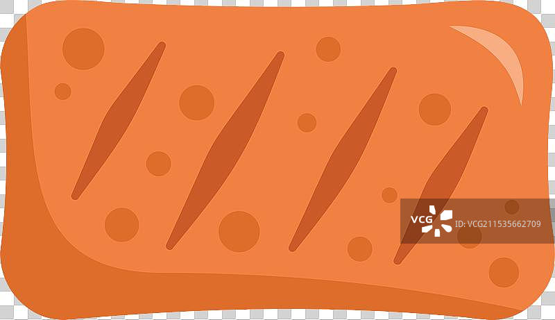 孤立在白色背景上的烤三文鱼片图片素材