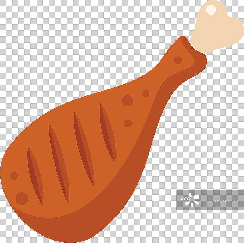 烤鸡腿图标，代表肉类菜肴图片素材