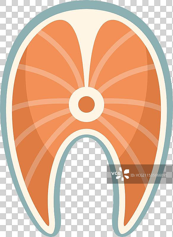 三文鱼鱼排切片展示肉质纹理图片素材