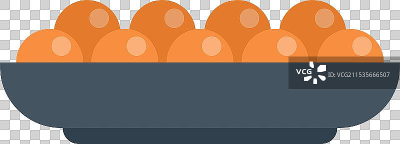 椭圆形灰色盘子上的圆形橙色水果侧视图图片素材