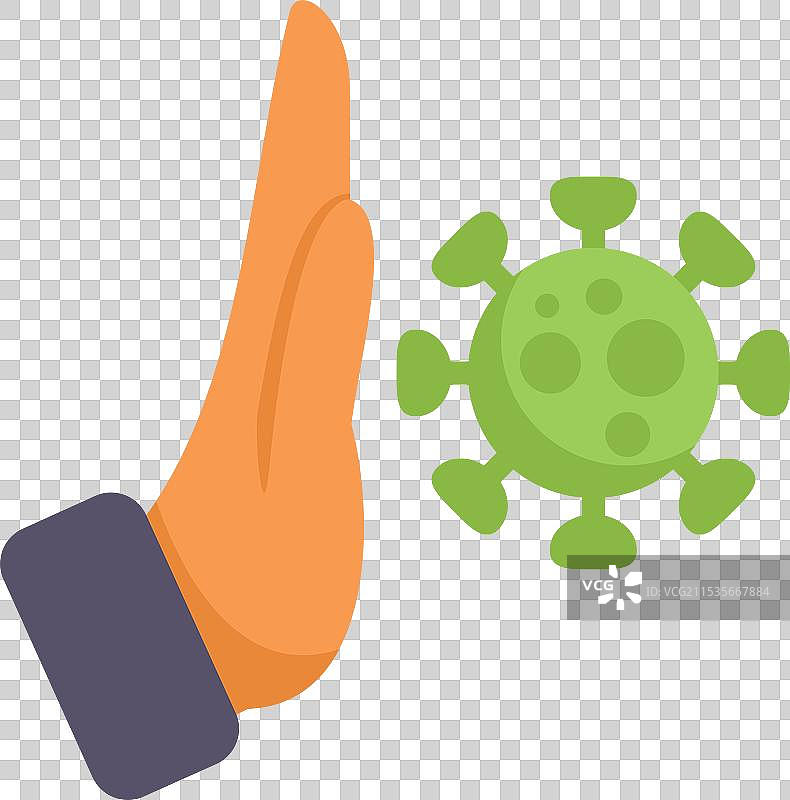 手停止冠状病毒的概念图片素材