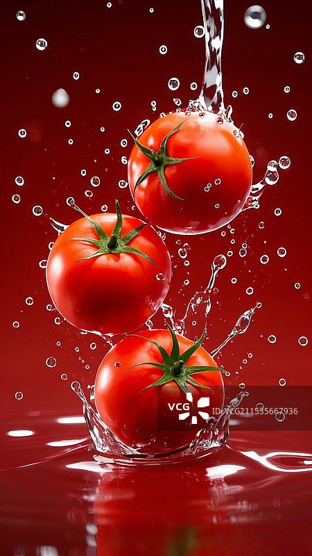 小西红柿入水创意摄影图片素材