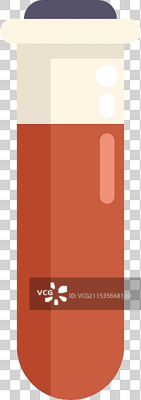 装有红色液体样本的医疗试管图片素材