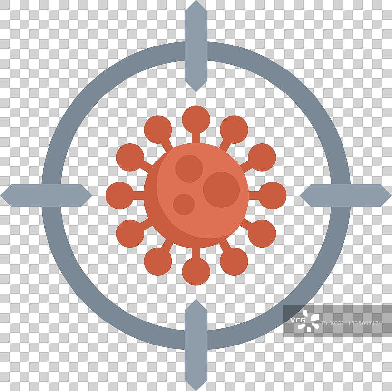 冠状病毒在目标瞄准符号中代表的意义图片素材
