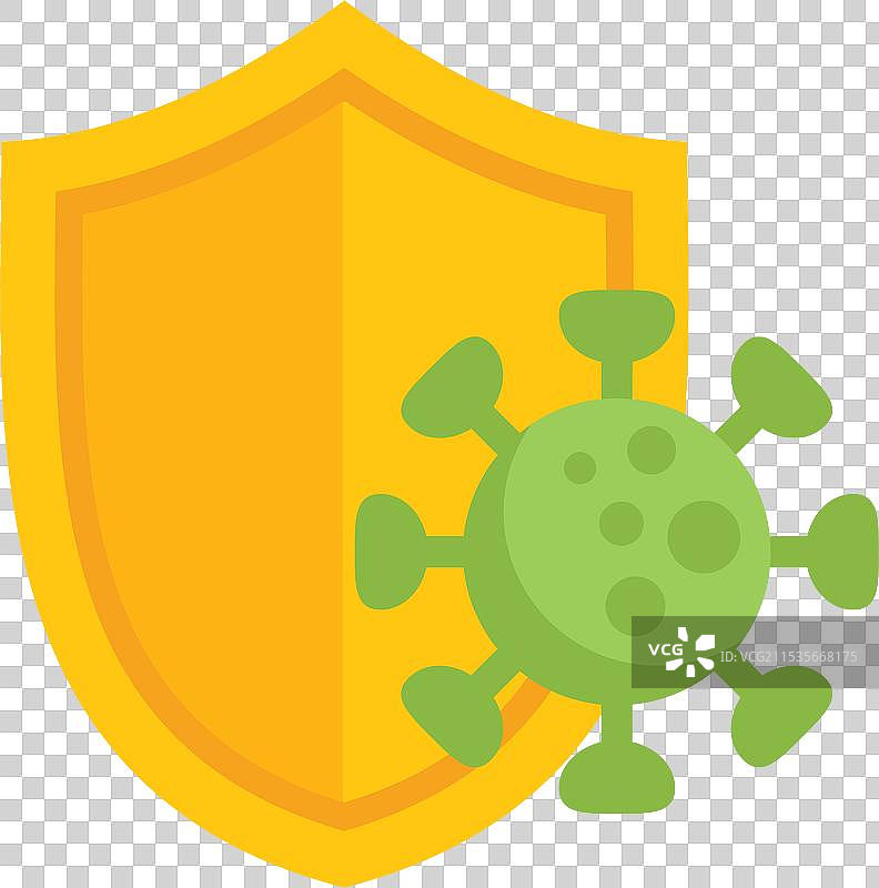 免疫系统用盾牌保护自己免受病毒侵害图片素材