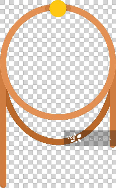 白色背景上悬挂着羽毛的梦捕手图片素材