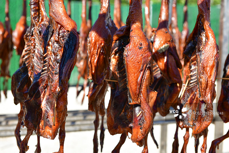 杭州酱鸭晒制图片素材