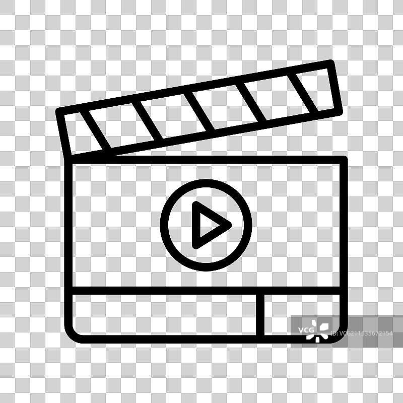 剪辑板图标轮廓风格设计，孤立在背景上图片素材