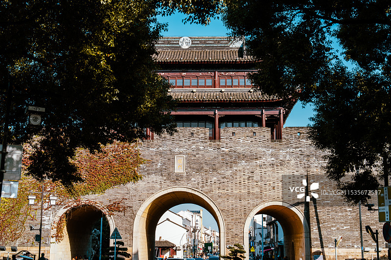 苏州阊门图片素材