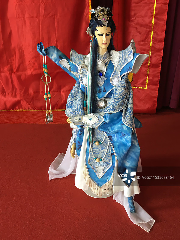 闽台布袋戏：又称布袋木偶戏、手操傀儡戏、手袋傀儡戏、掌中戏、小笼、指花戏，闽南厦门泉州台湾地方剧种戏图片素材