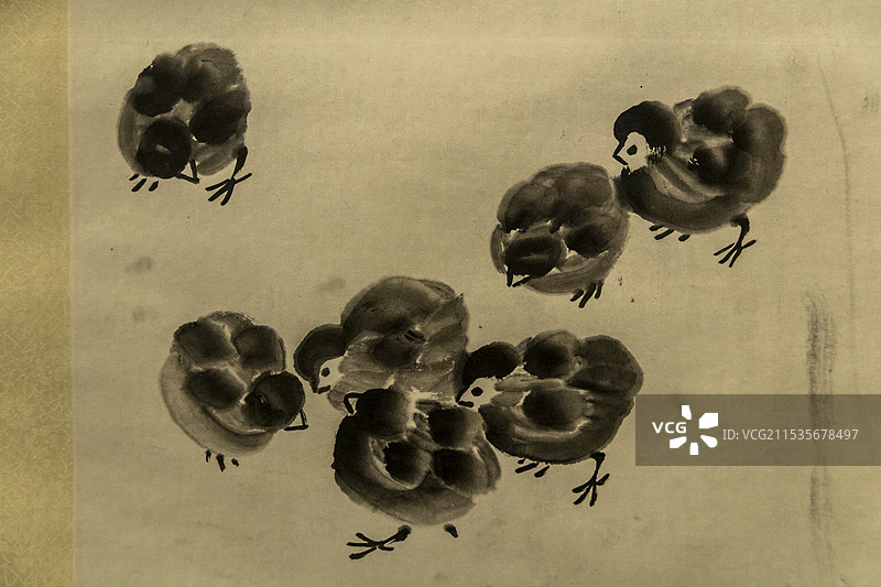 北京大运河博物馆“纪念齐白石诞辰160周年特展”：群雏图——齐白石，北京画院藏图片素材