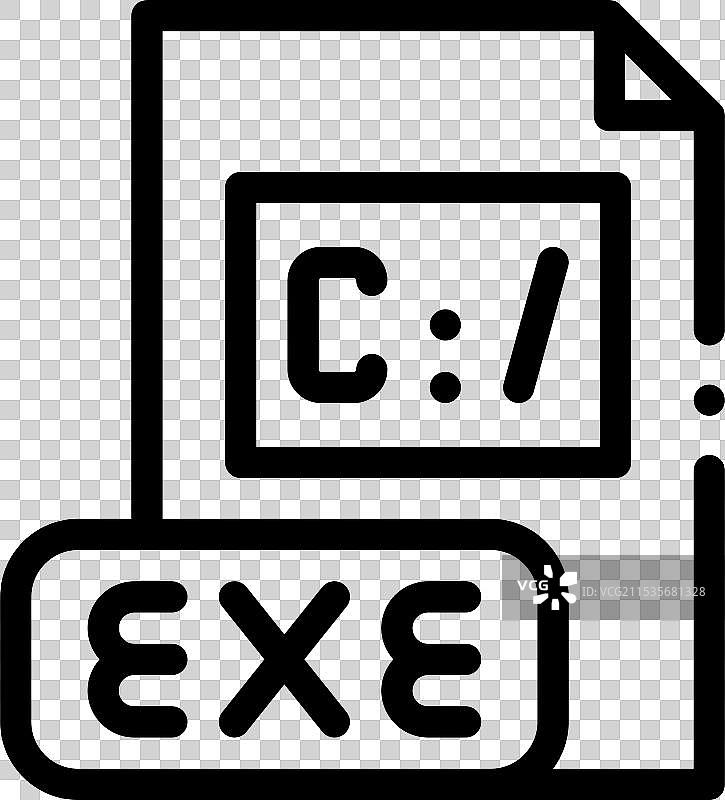 处决者图标，细线条风格设计图片素材