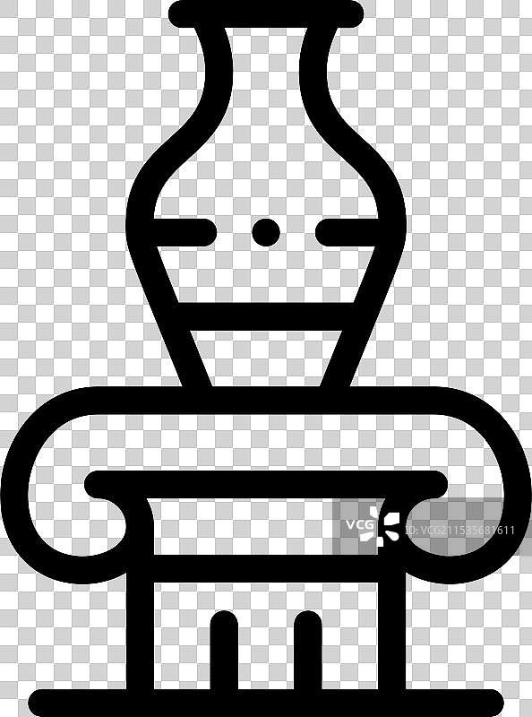 出口门图标，细线条风格设计，独立展示图片素材