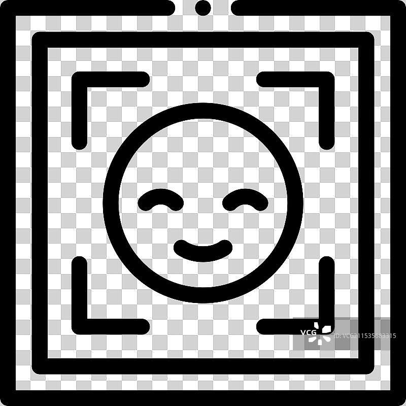 面具图标，细线风格设计，独立展示图片素材