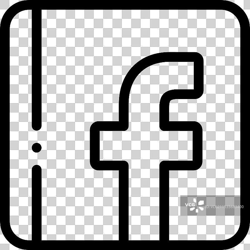 细线风格的胡须图标设计图片素材