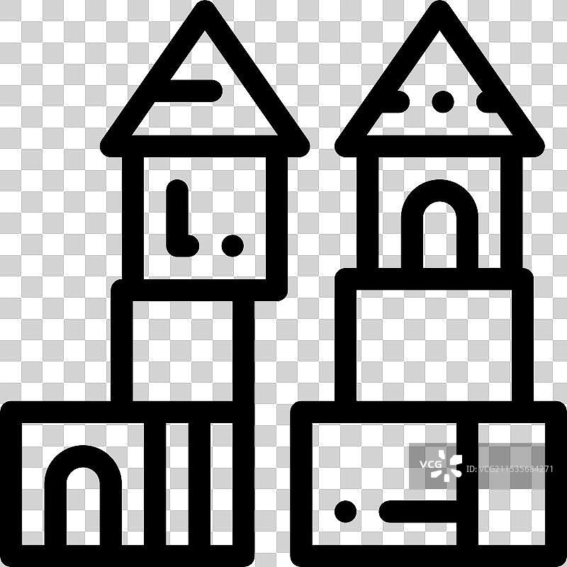 薄线条风格的仙女面包图标图片素材