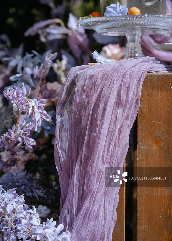 紫色纱布特写图片素材