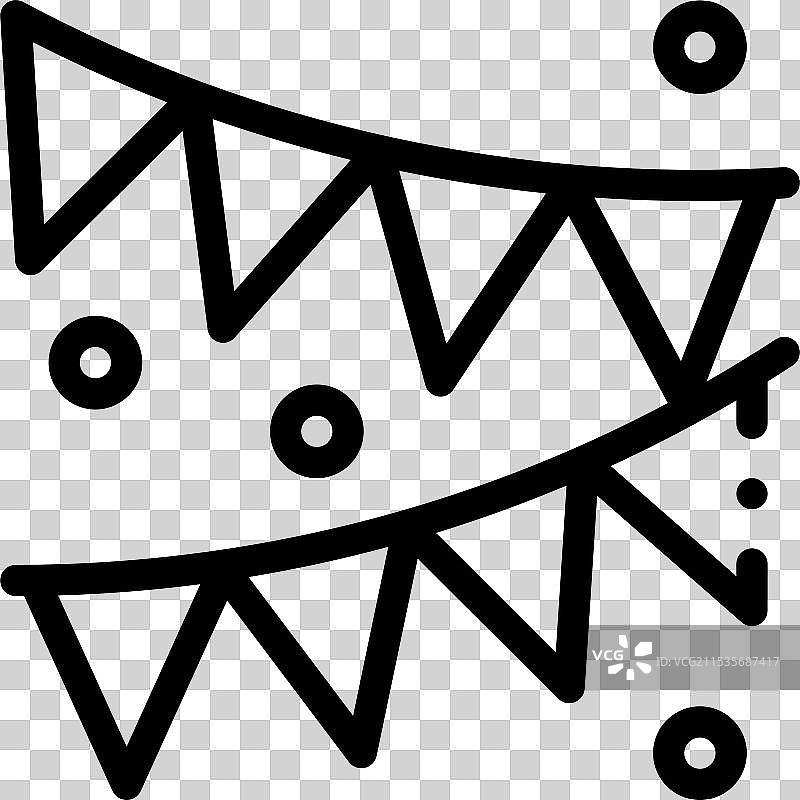 节日图标，细线风格设计，独立展示图片素材