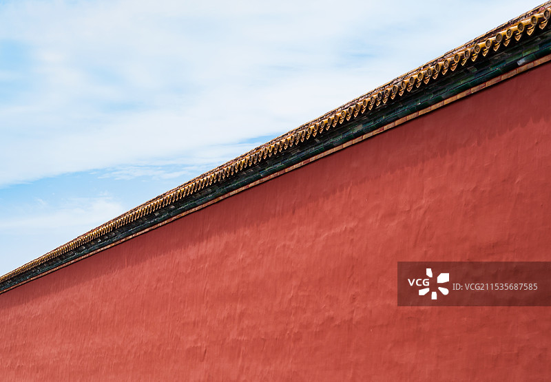 中国背景故宫红色城墙图片素材