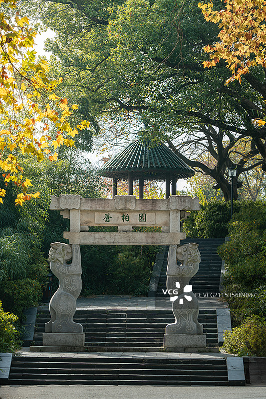 武汉东湖苍柏园图片素材