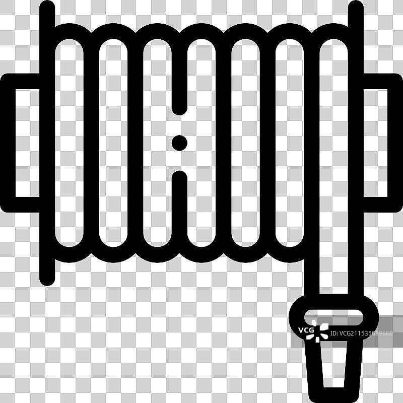 消防水带图标，细线风格设计，独立展示图片素材