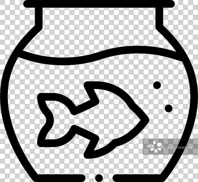 鱼卵图标，细线风格设计，独立展示图片素材